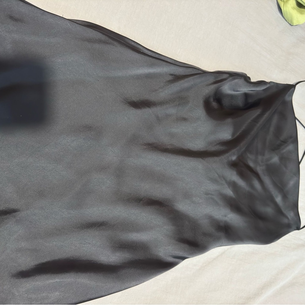 Zara Black Satin Dress